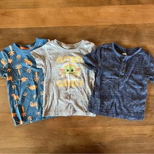 💥2/$20 Toddler Boy Shirt Bundle - 18 months - Star Wars, Dino, Anchor